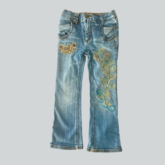 Mary-Kate and Ashley Boho Floral Embroidered Jeans - Picture 1 of 7